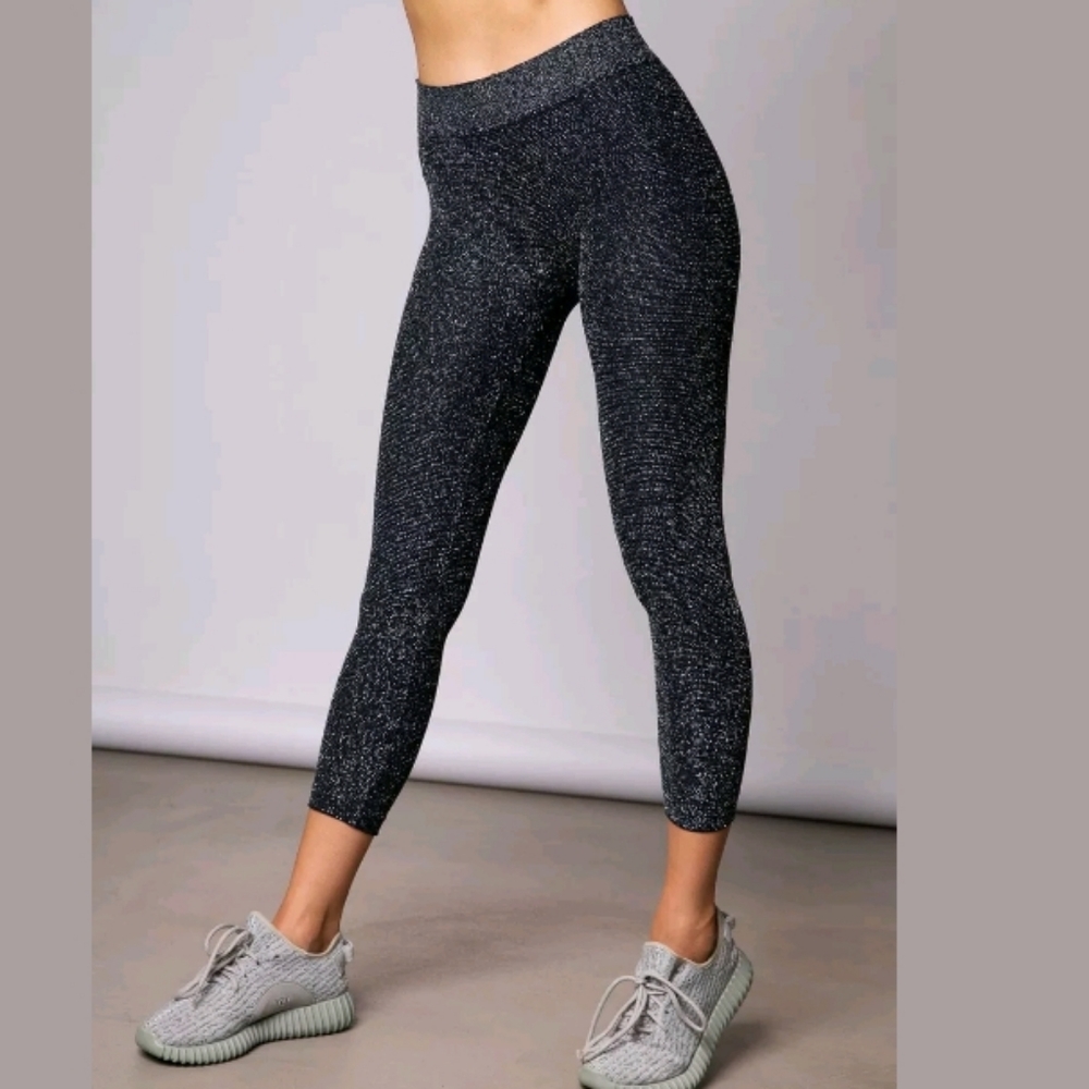 NWOT Phat Buddha Jane Glitter Legging Black Caviar OSFM